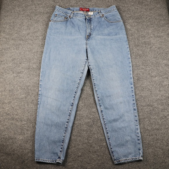 Levis 550 Jeans Womens 16 Medium Blue Relaxed Fit Tapered Leg Light Wash Denim - Picture 1 of 16